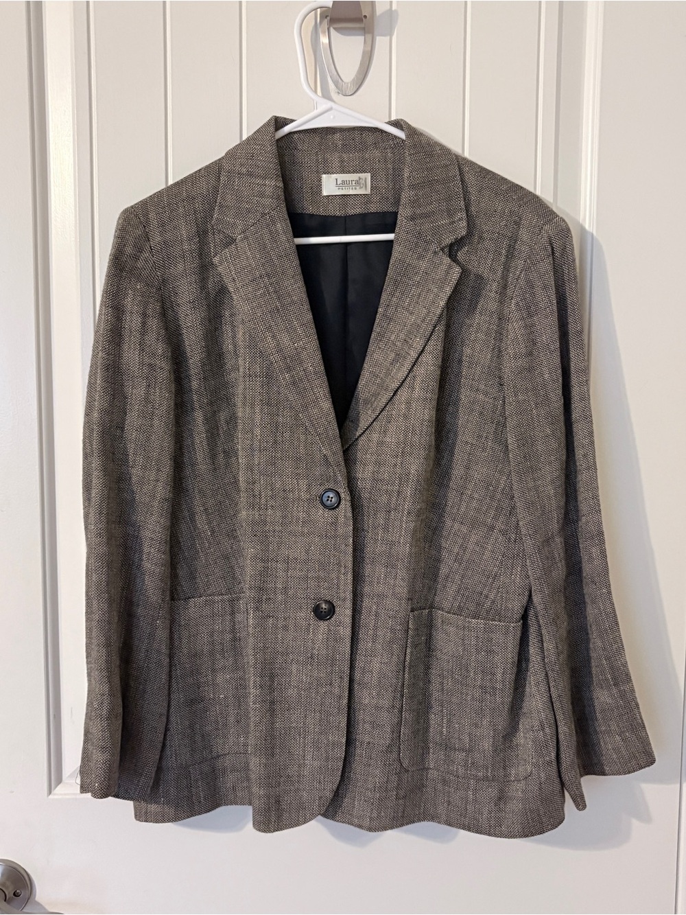 Vintage Laura Women's Brown Tweed Blazer Jacket